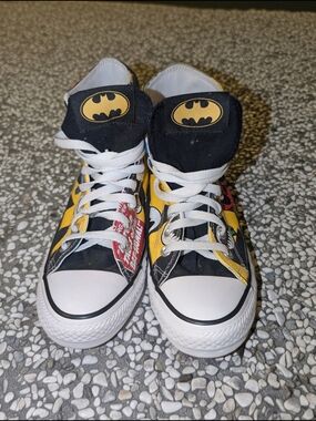 Converse Batman Men's Black & Yellow High-Top Sneakers